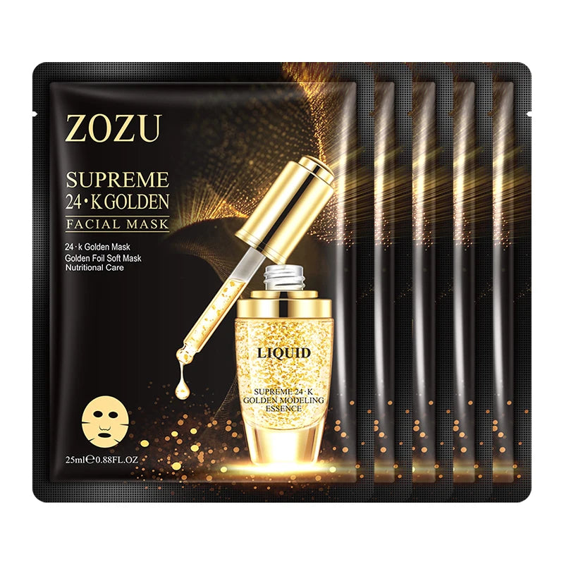 BIOAOUA 24K Gold Face Mask – Anti-Aging Moisturizing Sheet Mask
