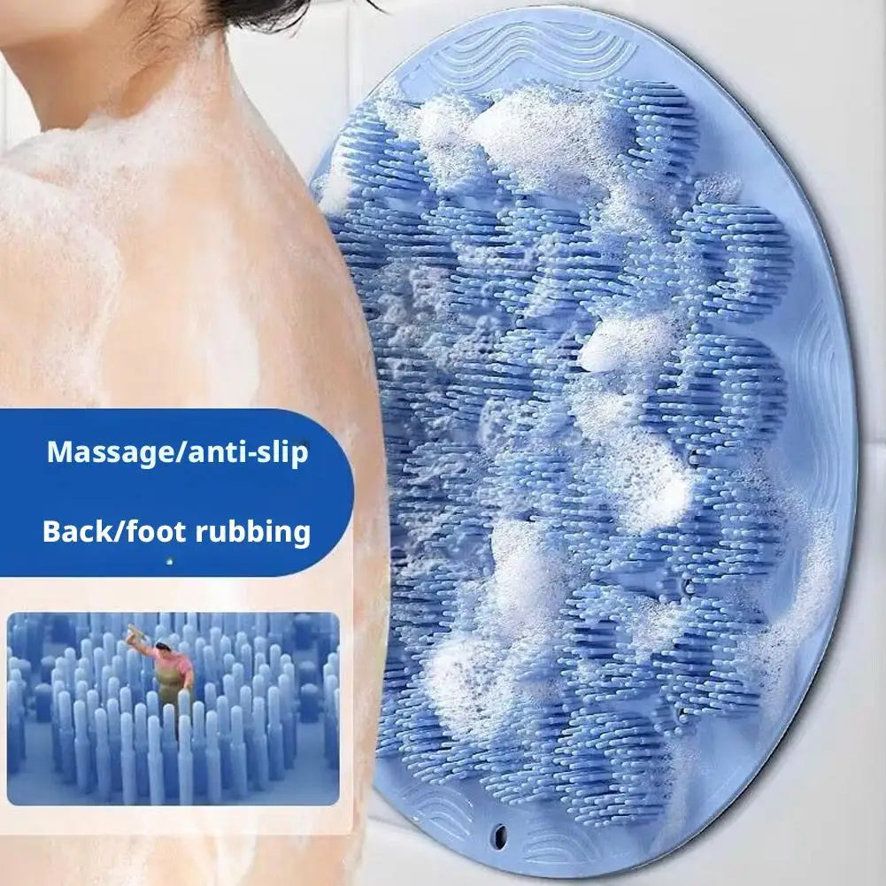 Silicone Shower Foot & Back Scrubber Mat w/ Suction Cup Bath & Body Peaceful Pleasures Health and Wellness
