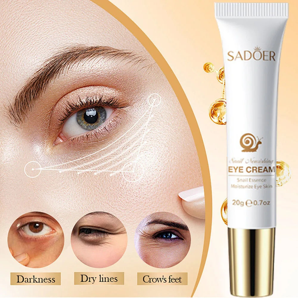 SADOER Snail Eye Cream – Dark Circles, Bags & Anti-Aging
