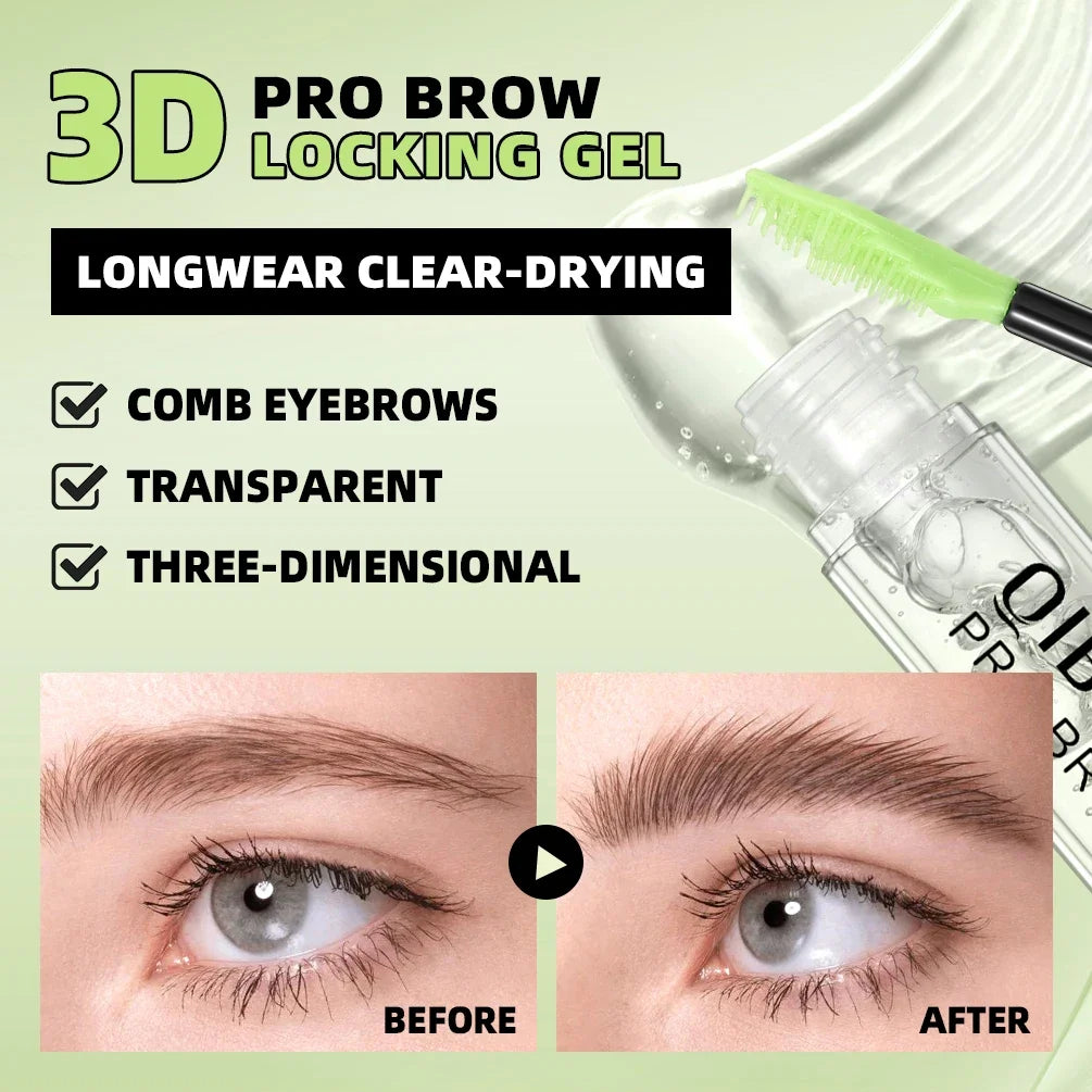 Qibest New Transparent Gel Eyebrow Styling Cream Long Lasting Fixing Brow Soap Makeup Clear Liquid Eyebrow Waterproof Cosmetics Peaceful Pleasures Health and Wellness