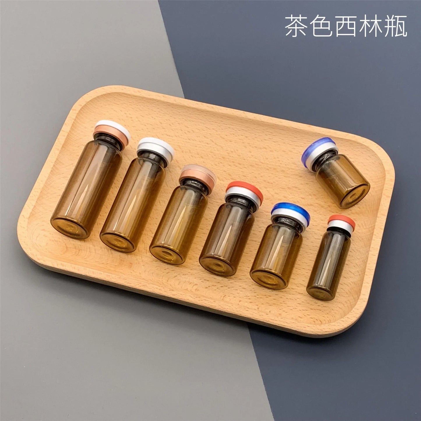 10-Pack Glass Vials 2ml–30ml | Cosmetic Serum & Powder Bottles