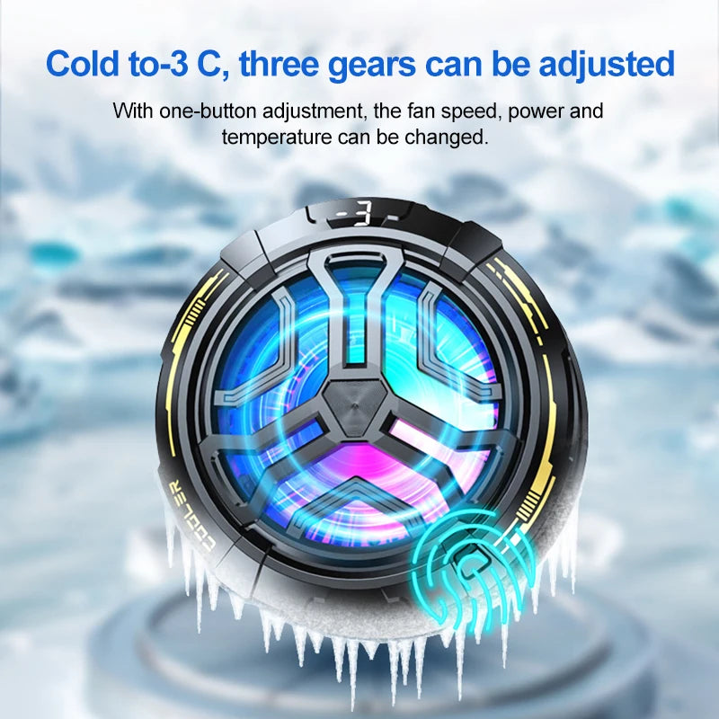 Magnetic Absorption Cooling Fan For Mobile Phone Cooler Fan Phone Three-gear Adjustable Phone Cooler For Games Processor Cooler Peaceful Pleasures Health and Wellness