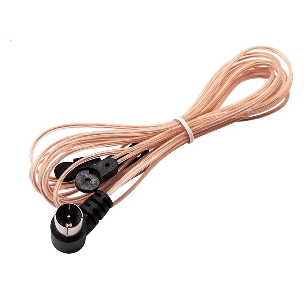 Electronics Indoor Use HD Aerial 75 OFM F Connector Male Type T Antennas Dipole Antenna FM Radio Antenna FM Radio Wire Cable Peaceful Pleasures Health and Wellness 2m