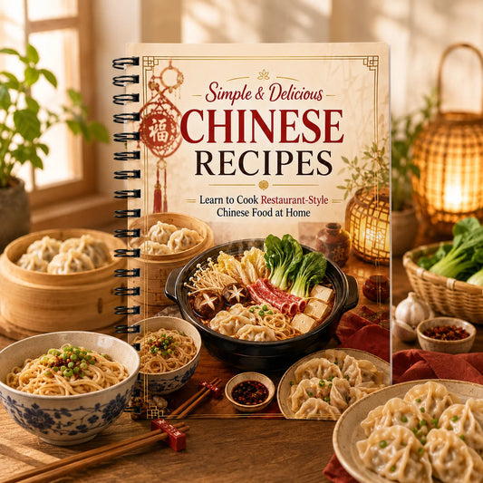 Simple Delicious Chinese Recipes A5 Spiral Recipe Book Easy Home Peaceful Pleasures Health and Wellness