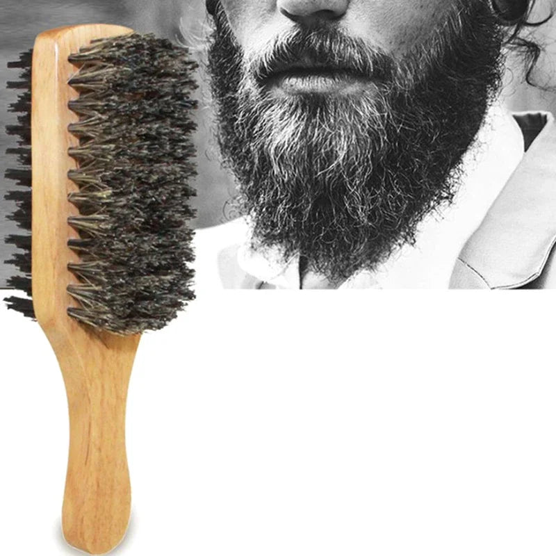 Men Boar Bristle Hair Brush Natural Wooden Wave Brush for Male, Styling Beard Hairbrush for Short,Long,Thick,Curly,Wavy Hair Peaceful Pleasures Health and Wellness