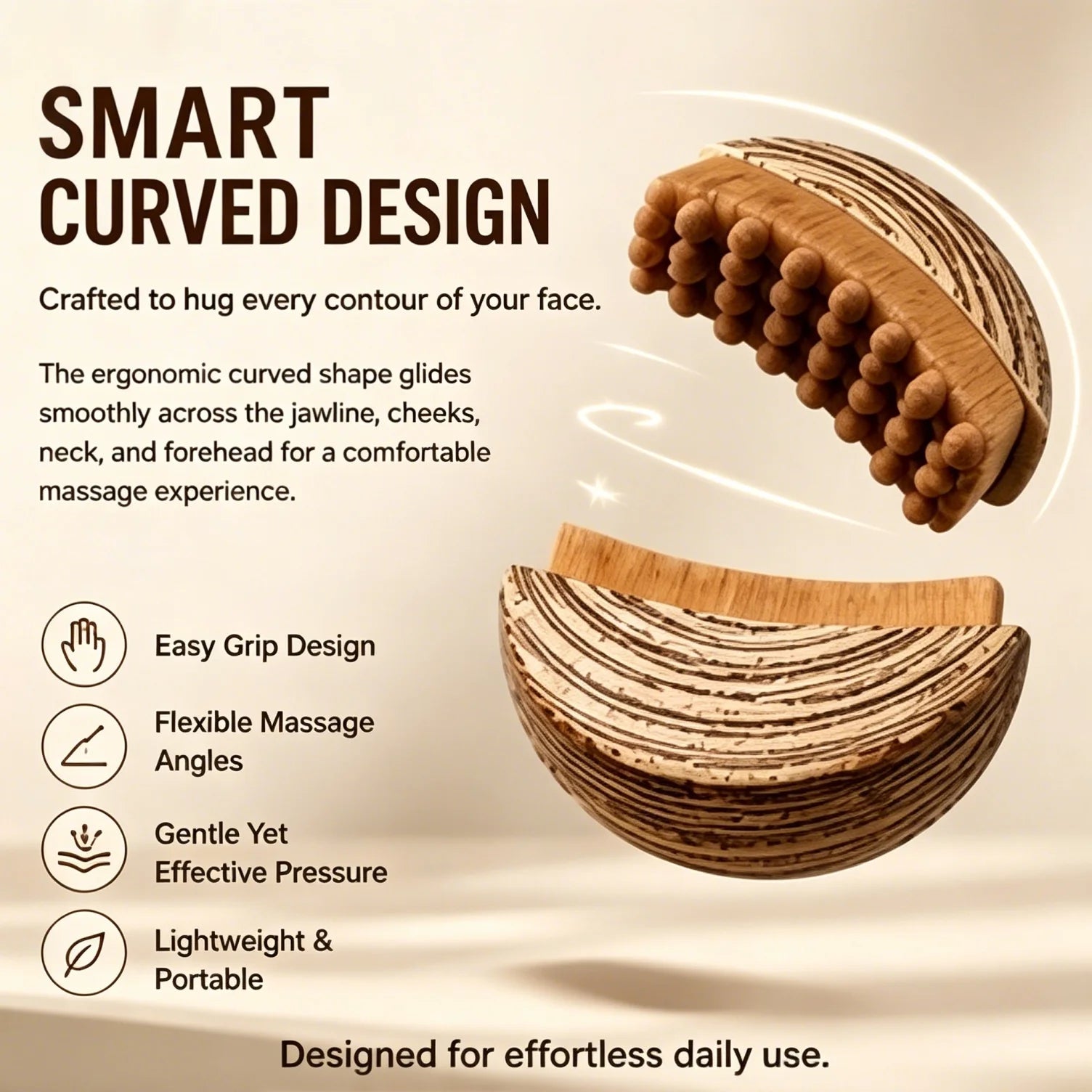 Lymphatic Contour Face Brush Portable Gua Sha Massager For Face & Chin Sculpting Lymphatic Drainage Tool With Ergonomic Design Peaceful Pleasures Health and Wellness