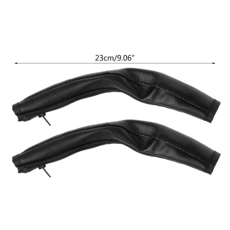 PU Leather Stroller Armrest Covers – 2pc Handle Protector Set