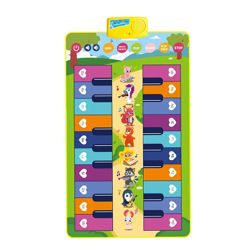 Kids Musical Piano Mat Toddle Dance Duet Keyboard Play 20 Keys 5 Paly