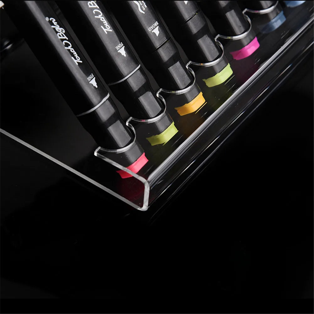 Clear Acrylic Pen & Brush Organizer Stand – 6 or 12 Slots
