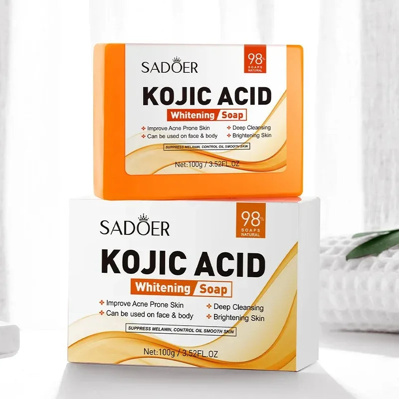 SADOER Kojic Acid Facial Soap Face Wash Foam Facial Cleanser Moisturizing Hydrating Oil Control Body Bathing Handmade Soap Peaceful Pleasures Health and Wellness