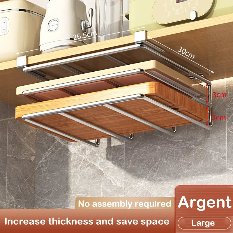Kitchen Under Cabinet Basket Storage Shelf Cutting Board Rack Kitchen Closet Rack Under Desk Cabinet Office Bathroom Organizers Peaceful Pleasures Health and Wellness 16
