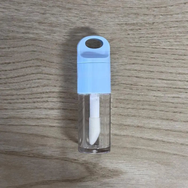 1Pcs Cute Big Brush Wand Transparent 4ml Lip Gloss Tube Plastic Round Empty Lip Gloss Container Peaceful Pleasures Health and Wellness Blue