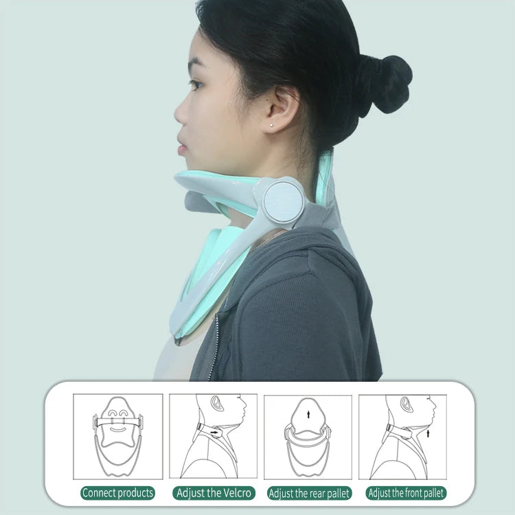 Ergonomic cervical support pillow with adjustable strap made of breathable and comfortable polyester material Peaceful Pleasures Health and Wellness