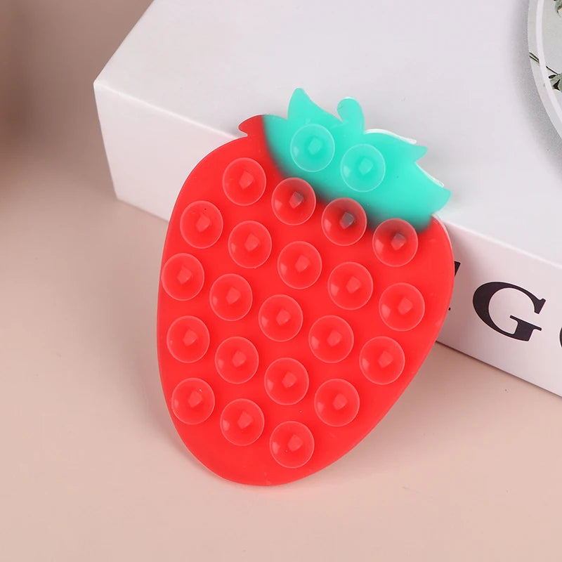 Strawberry Suction Cup Phone Holder – Car & Desk Stand