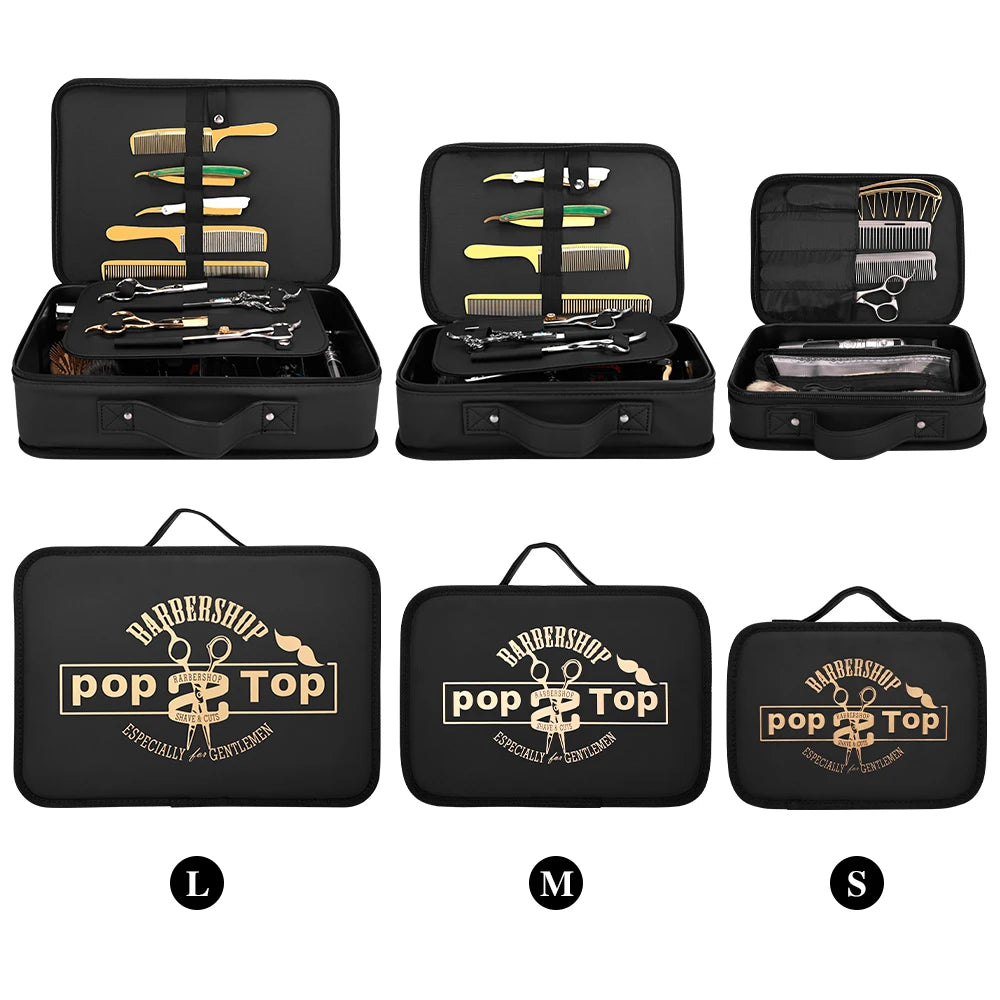 Barbershop Portable Hairstylist Tool Carry Case, Multi-Pocket Large Capacity Hairdressing Tools Storage Bag For Travel & Salon Peaceful Pleasures Health and Wellness