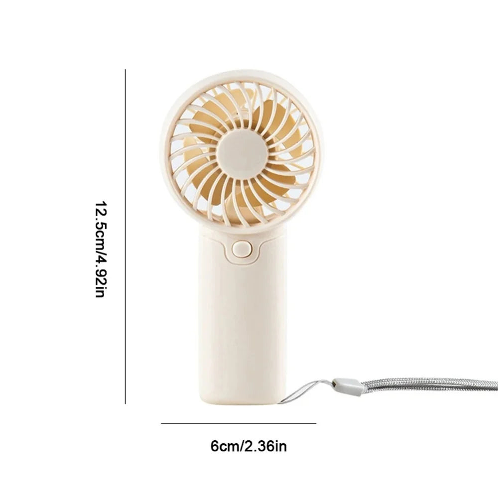 Portable Mini USB Rechargeable Handheld Fan – 3-Speed