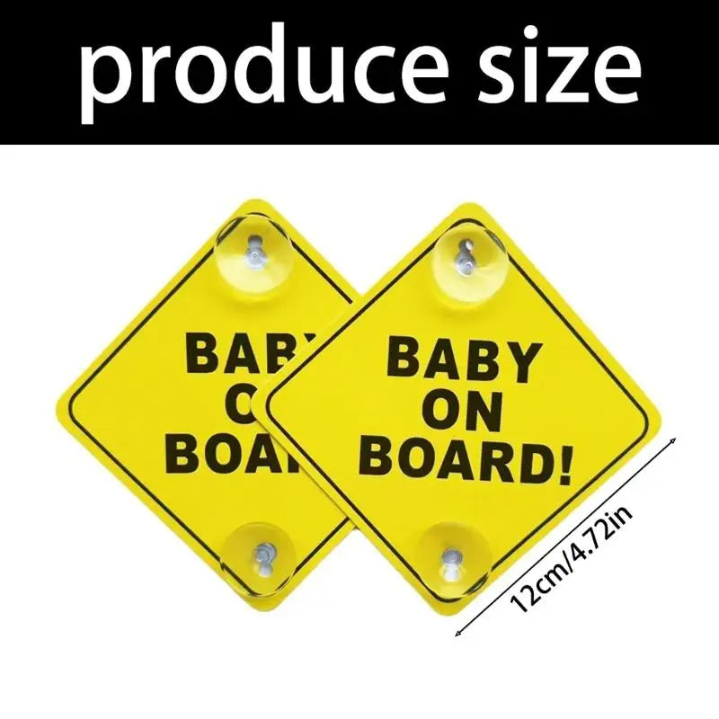 Baby on Board Car Sticker 2-Pack | High Visibility Safety Sign