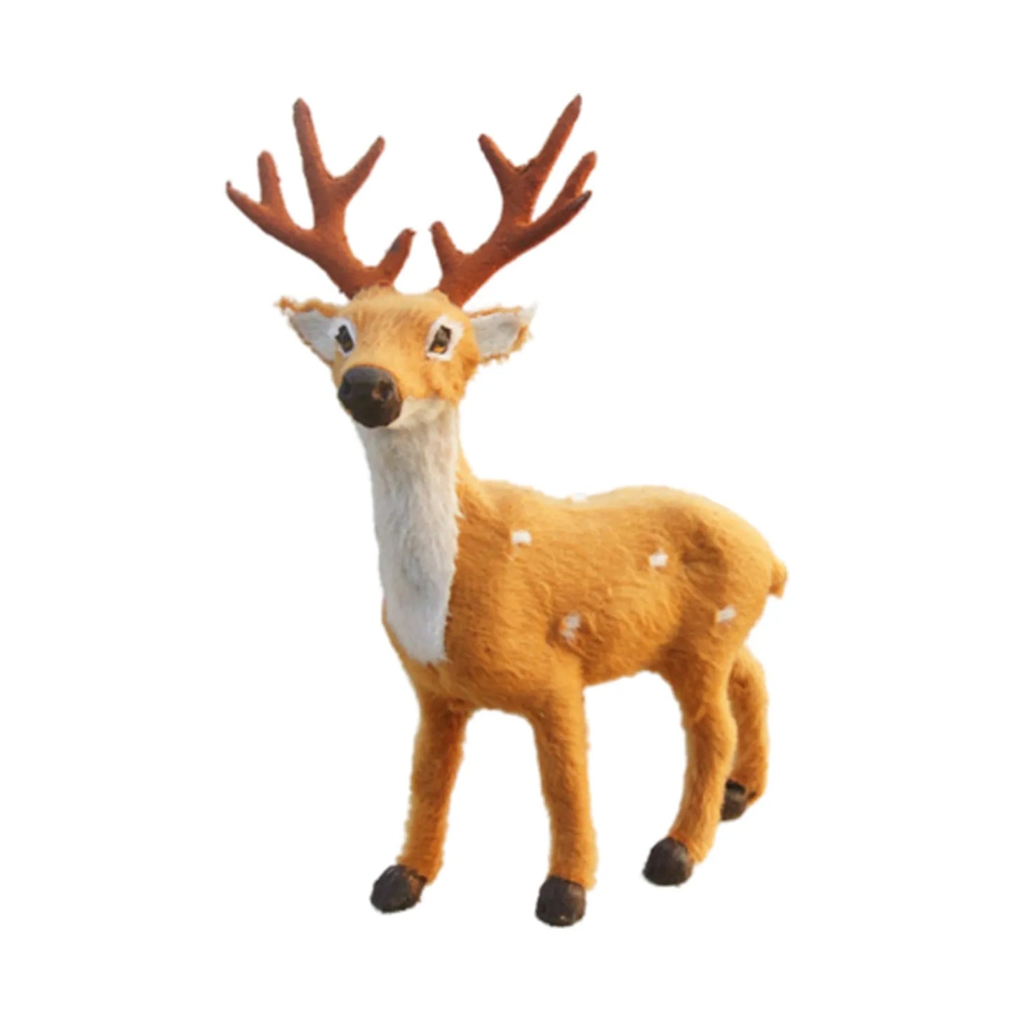 Christmas Deer Decoration Mini Reindeer Statue for Window Display Tabletop Counter Holiday Ornament Xmas Decor Peaceful Pleasures Health and Wellness 20cm