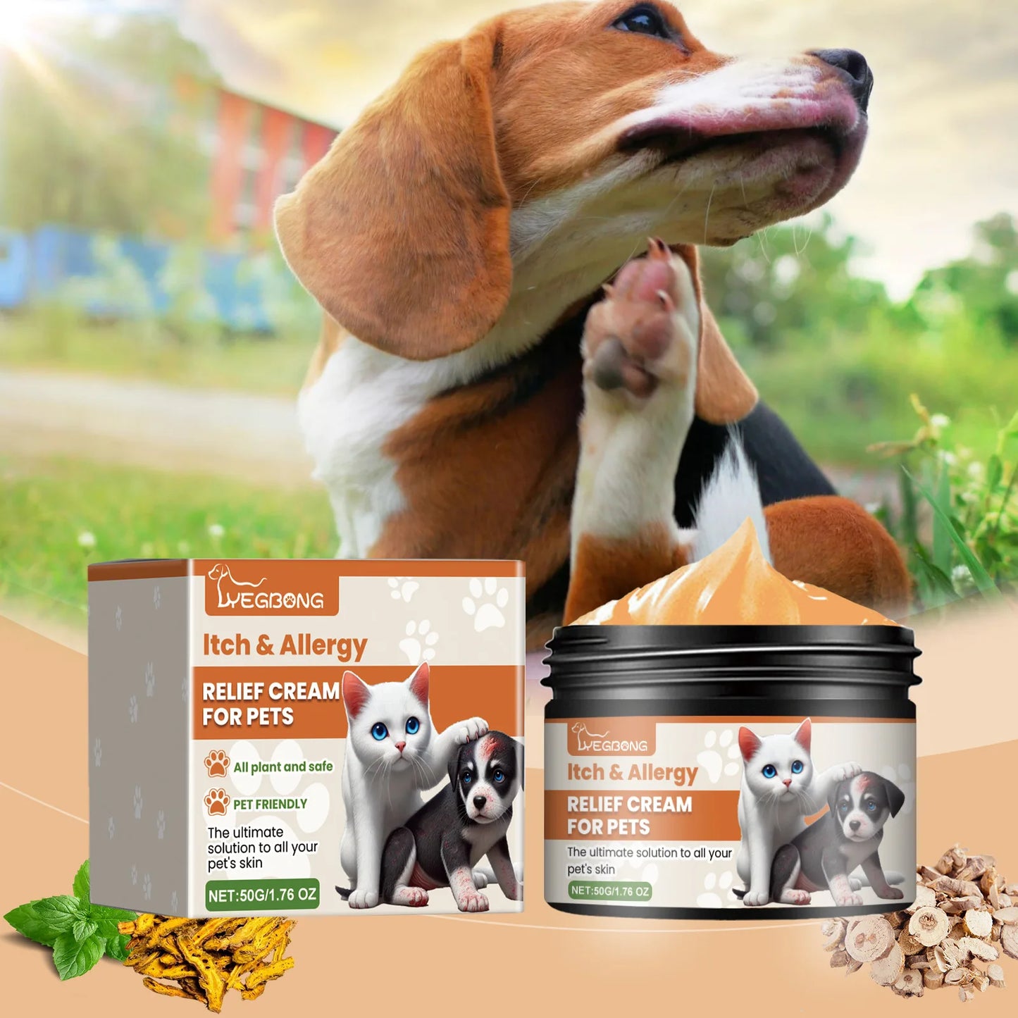 YEGBONG Pet Anti-Itch Herbal Soothing Cream for Dogs & Cats