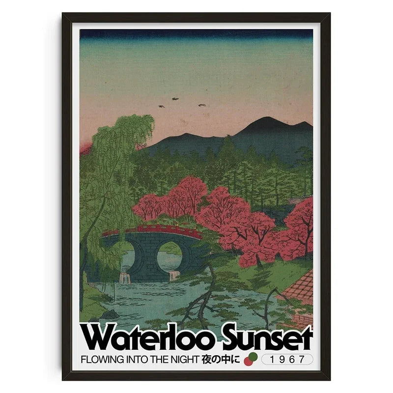 Japanese Okinawa Prefecture Canvas Poster Mid-century Bauhaus Geometric Snake Animal Wall Art Prints for Living Room Home Dec Peaceful Pleasures Health and Wellness