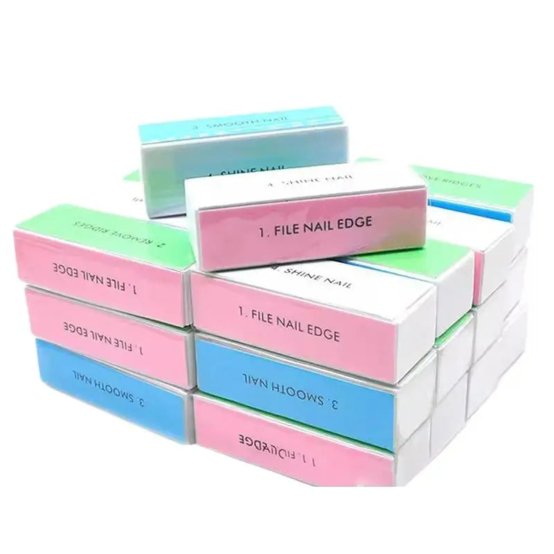 5 Pcs/Lot Nail Buffer Block 4 Way Colorful Buffing Block Shine Polisher Nail Buffing File Manicure Sanding Nail Art Tools Peaceful Pleasures Health and Wellness