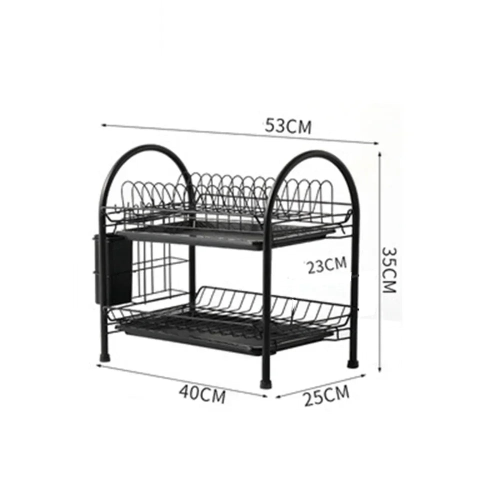 Luxury Kitchen Supplies Storage Rack Drain Rack Dish Plate Holder Household Large Tableware Storage Shelf Organizer Plate Rack Peaceful Pleasures Health and Wellness U2 hanging cup