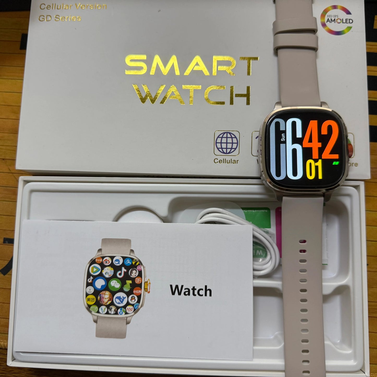 Zestbolt S99 Android 13 Smartwatch 4G LTE SIM GPS AMOLED