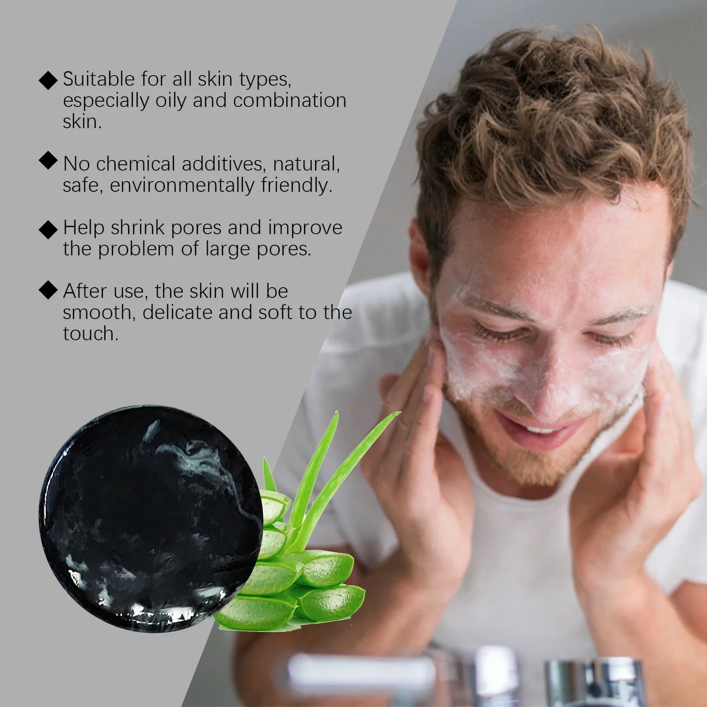 Volcanic Mud Soap – Oil Control, Deep Cleanse & Brightening