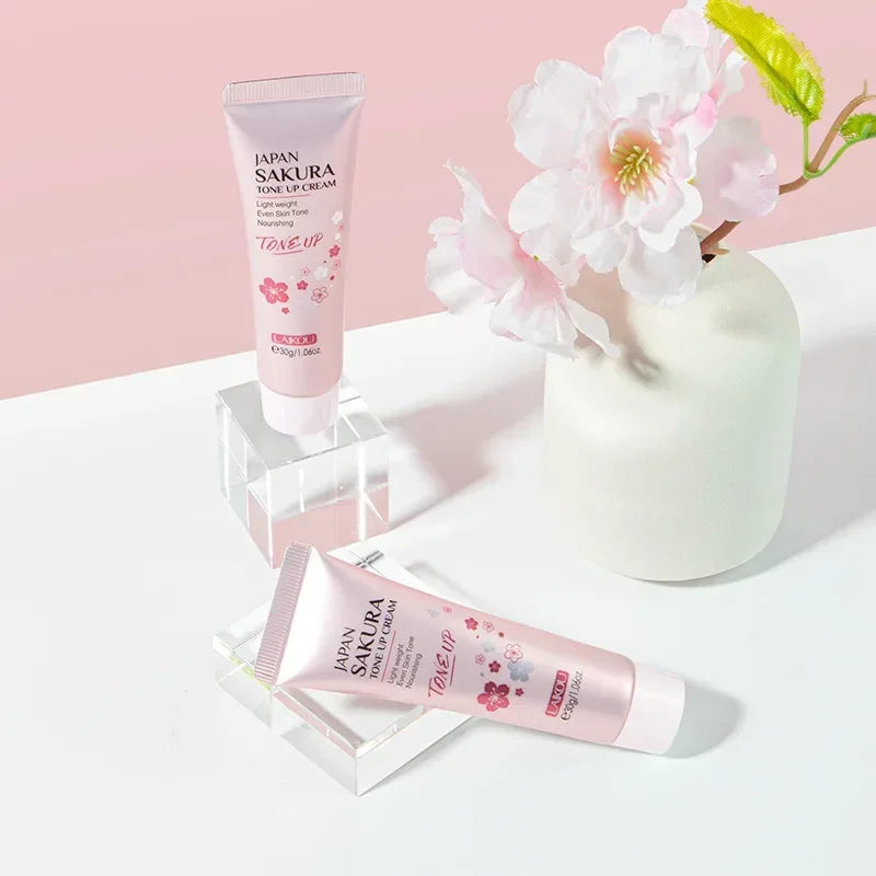 LAIKOU Sakura Tone-Up Cream – Brighten & Moisturize 30g Peaceful Pleasures Health and Wellness