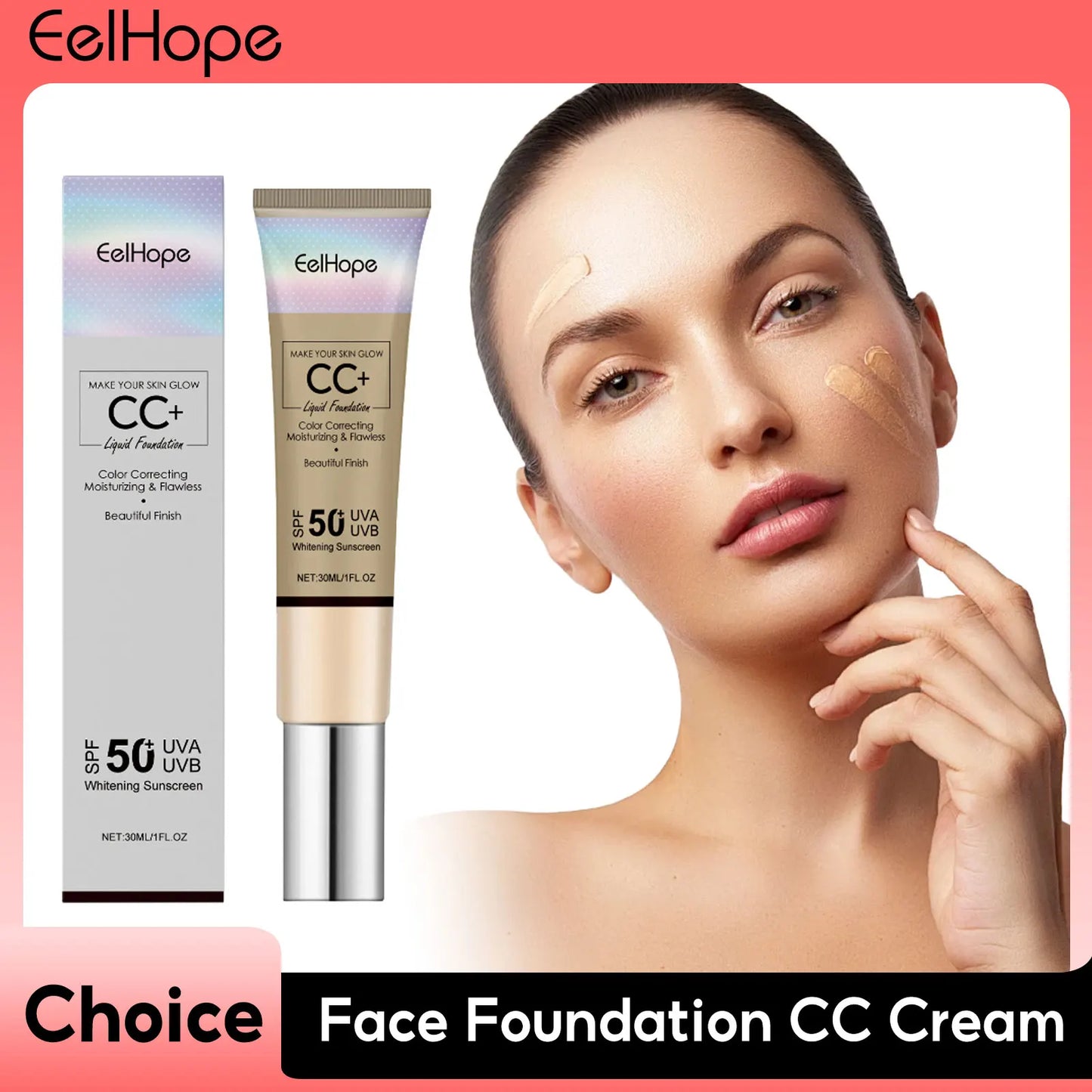 Eelhope CC Cream Foundation – Full Coverage, SPF & Oil Control