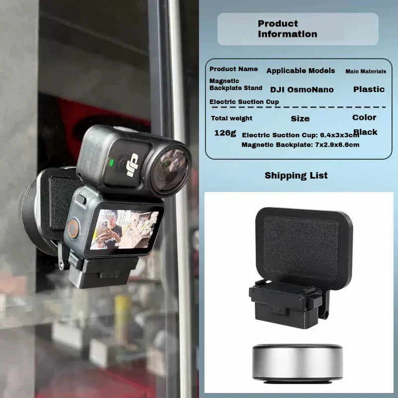 DJI Osmo NANO Magnetic Mount Adapter | 180° Foldable Bracket