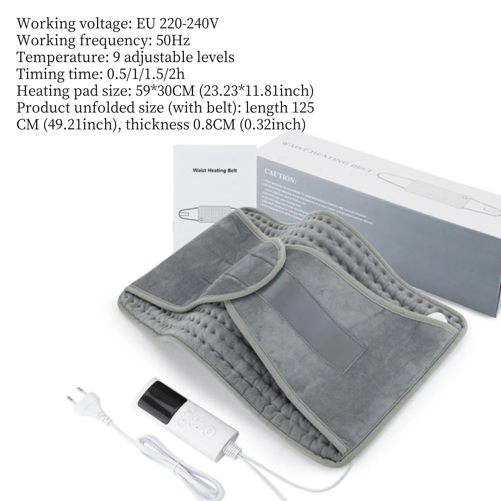 Electric Heating Pads for Back Neck Shoulder Relief Home Sofa Office Desktop Winter Warm Blanket Auto-Off Machine Washable Mat Peaceful Pleasures Health and Wellness Type 2 EU PLUG 220V