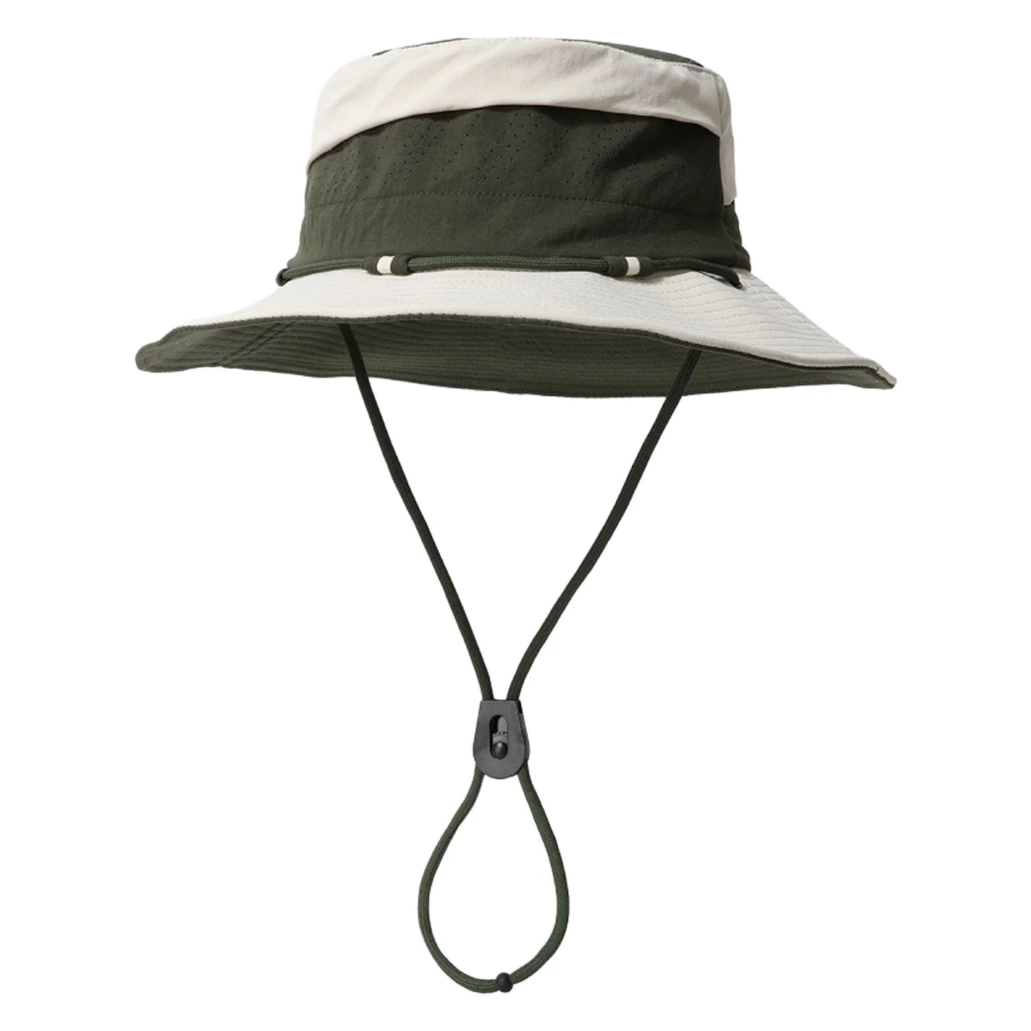 Unisex Quick Dry Fishing Hat UPF50+ Sun-Protection Wide Brim for Outdoor Hiking Camping Peaceful Pleasures Health and Wellness Beige army green