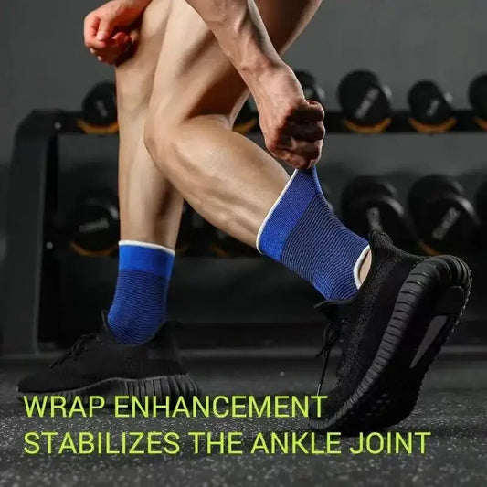 1 Pair One Size Elastic Breathable Ankle Support Sleves for Running Basketball Cycling Peaceful Pleasures Health and Wellness
