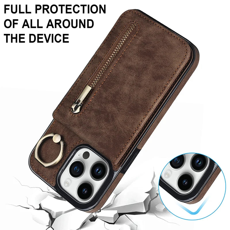 case for iphone 15 pro max with pocket for iphone magsafe card case for iphone 16 pro leather case credit cards storage wallet Peaceful Pleasures Health and Wellness