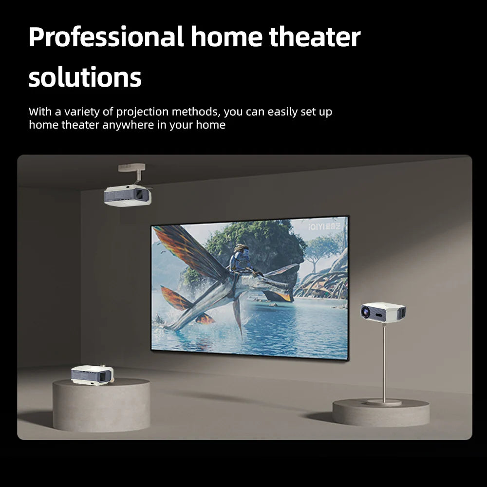 AUN A004 Pro Mini Projector 4K Android 1080P Home Theater Peaceful Pleasures Health and Wellness
