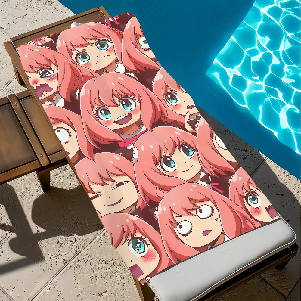 Spy x Family Anya Quick-Dry Beach Towel | Anime Fan Gift Anime Beach Towel Peaceful Pleasures Health and Wellness z3 STJ40x70CM