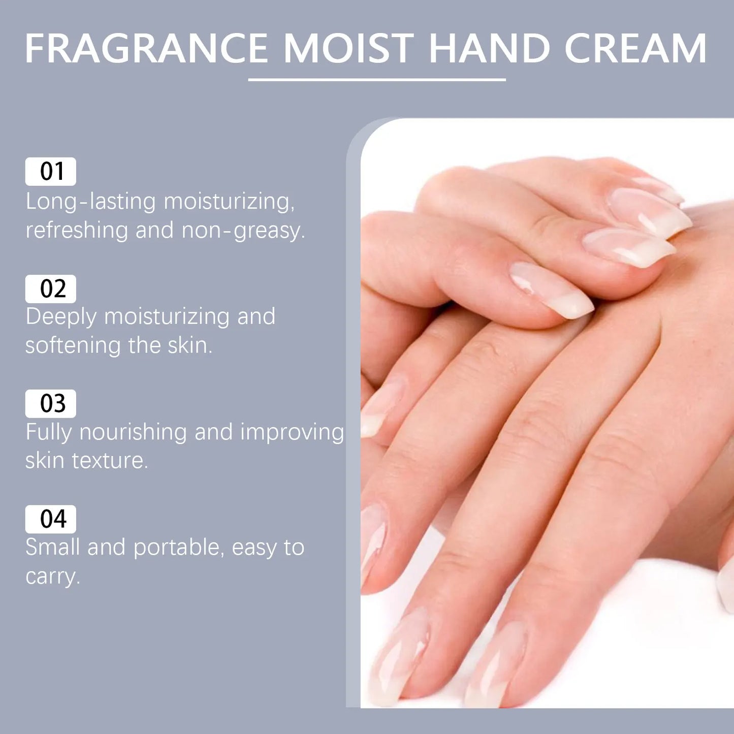 Moisturizing Fragrance Hand Cream Nourishing Anti-Freezing Anti-Cracking Softening Tender Skin Hand Lotion Quick Absorbing Peaceful Pleasures Health and Wellness