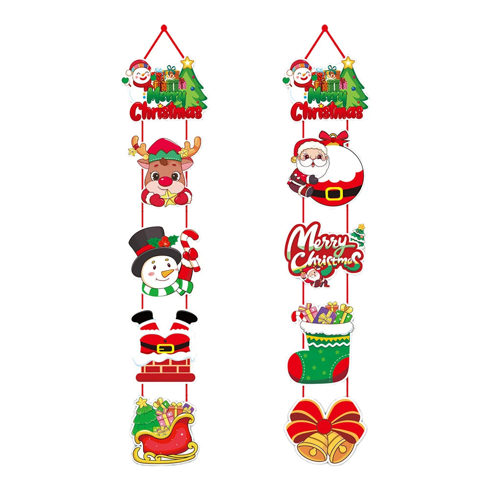 Christmas Porch Decor Door Hanging Home Outdoor Hanger Year Party
