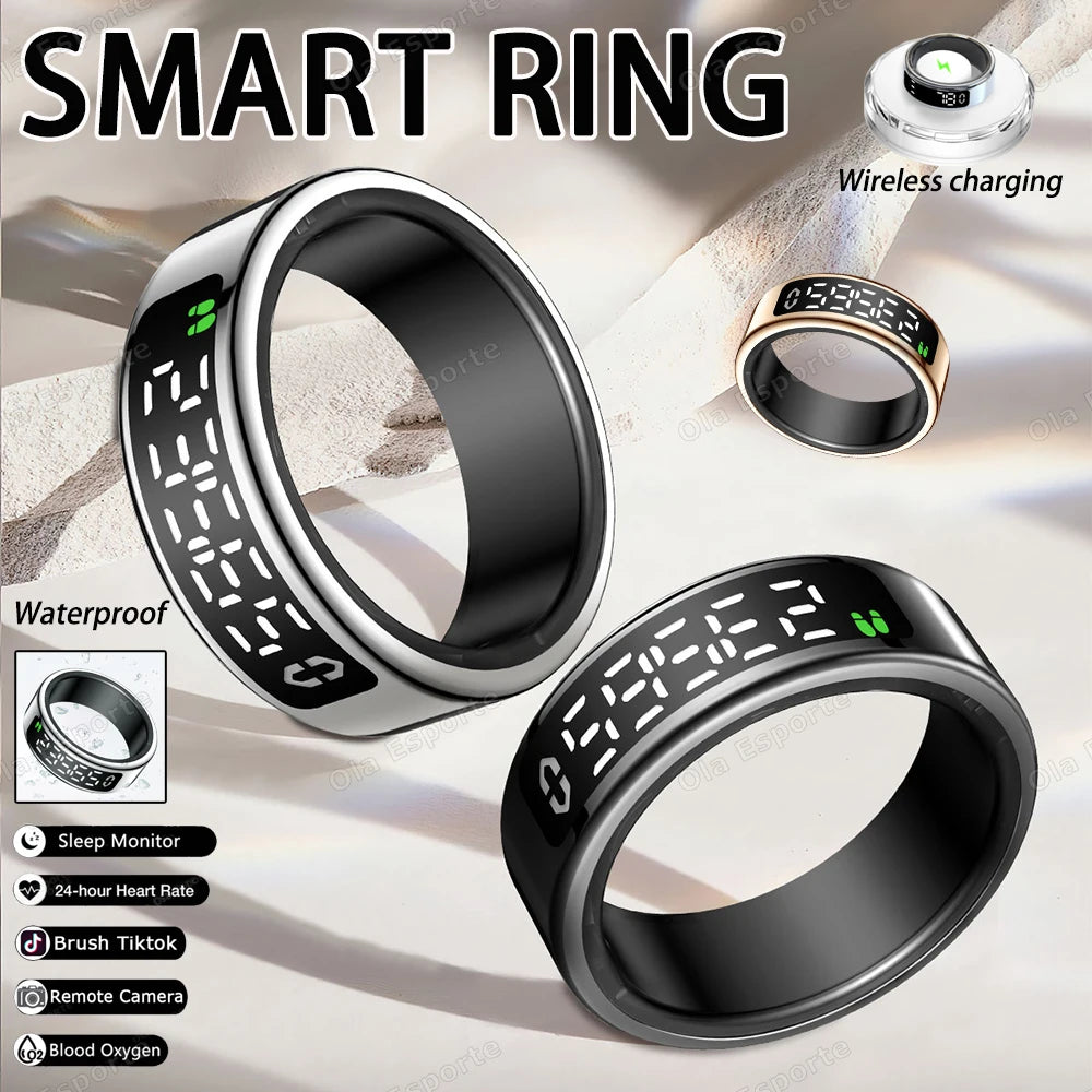 Smart Ring | Touch Display, Heart Rate, Gesture Control, 5ATM