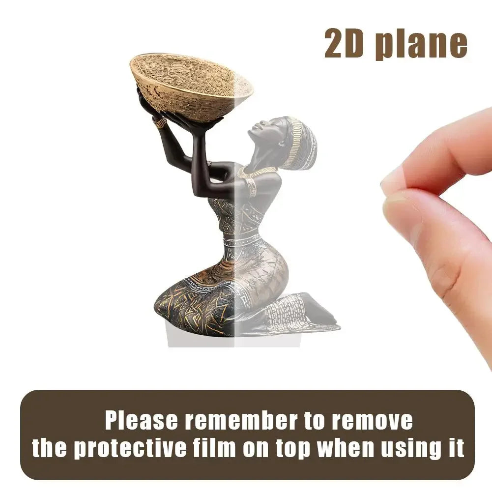 Ethnic Style African Girl Resin Ornament Creative Crafts Home Living Room Desk Vintage Collectible Craft Ornament Decor Peaceful Pleasures Health and Wellness
