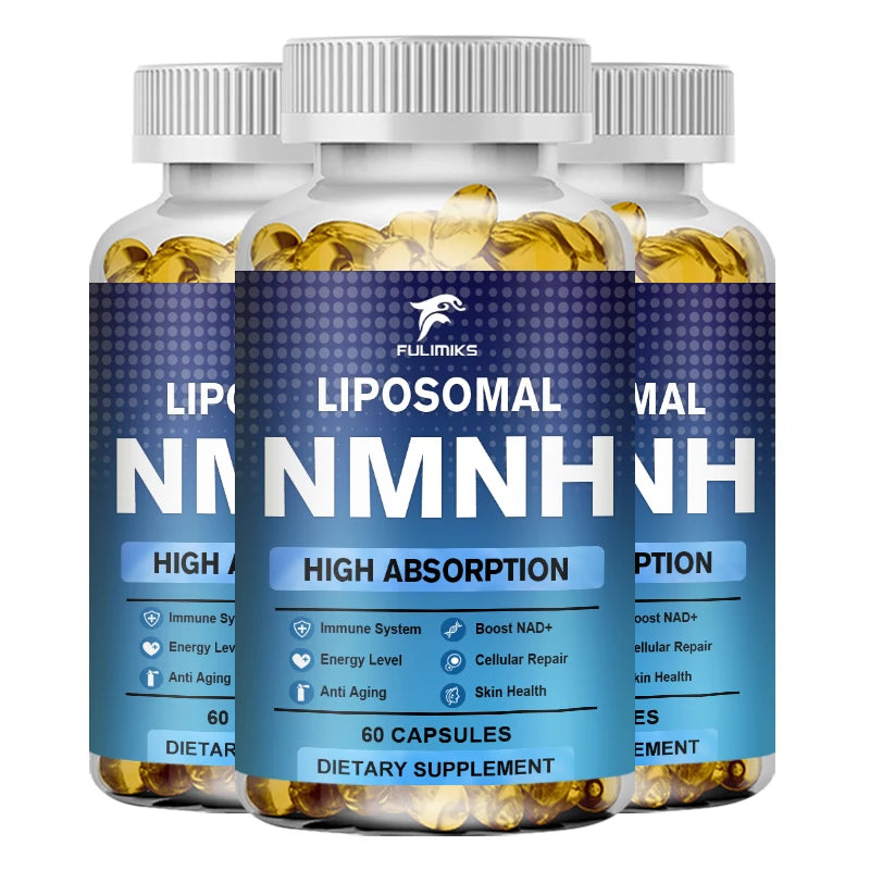 Fulimiks NMNH Supplement Capsules, with Resveratrol, PQQ, Support Immune, Vitality, Cellular Repair Peaceful Pleasures Health and Wellness 60pcs - 3 BOX