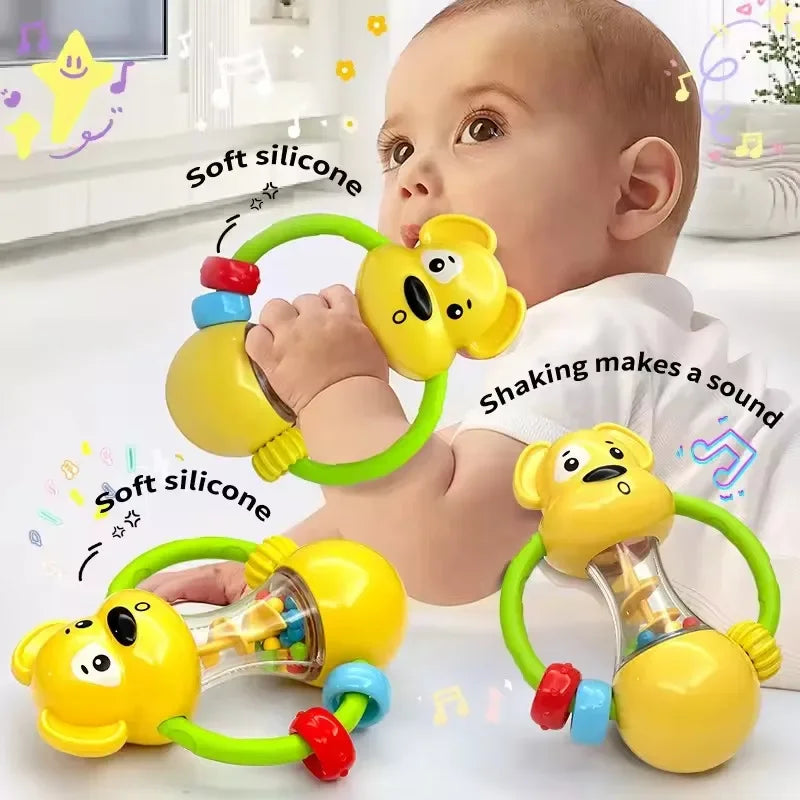 Soft Baby Grasping Ball Rattle with Bell | Sensory Toy