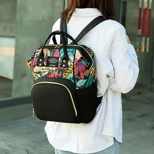 Maternity Travel Bag for Baby Essential Large Capacity Backpack with Anti-theft Back Pocket for Mothers Day Gifts Peaceful Pleasures Health and Wellness