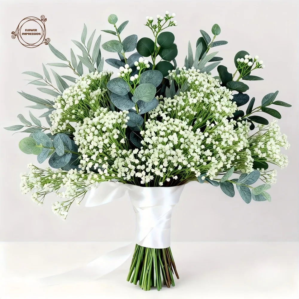 Artificial Baby's Breath Bouquet | Gypsophila Boho Wedding Decor Artificial Flower Bouquet Peaceful Pleasures Health and Wellness YJ