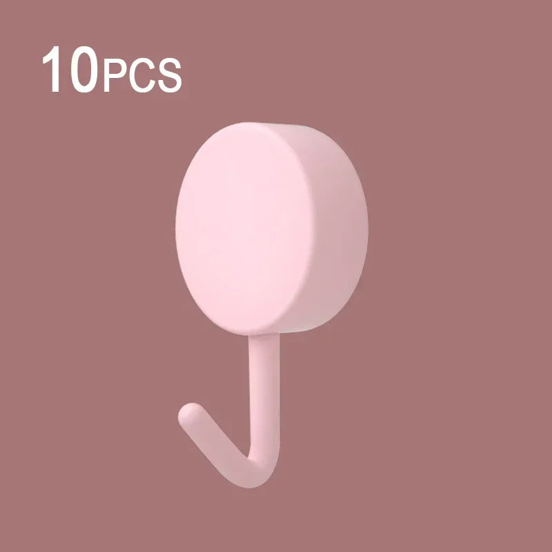 No-Drill Adhesive Wall Hooks 10-Pack | Kitchen & Bathroom