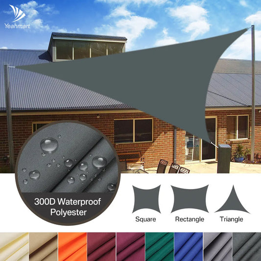 5/3.6/3/2M Triangle Shade Sail Waterproof Sunshade Sail Canopy 98%UV Block Awning with Free Rope for Garden Patio Pergola Gazebo Peaceful Pleasures Health and Wellness