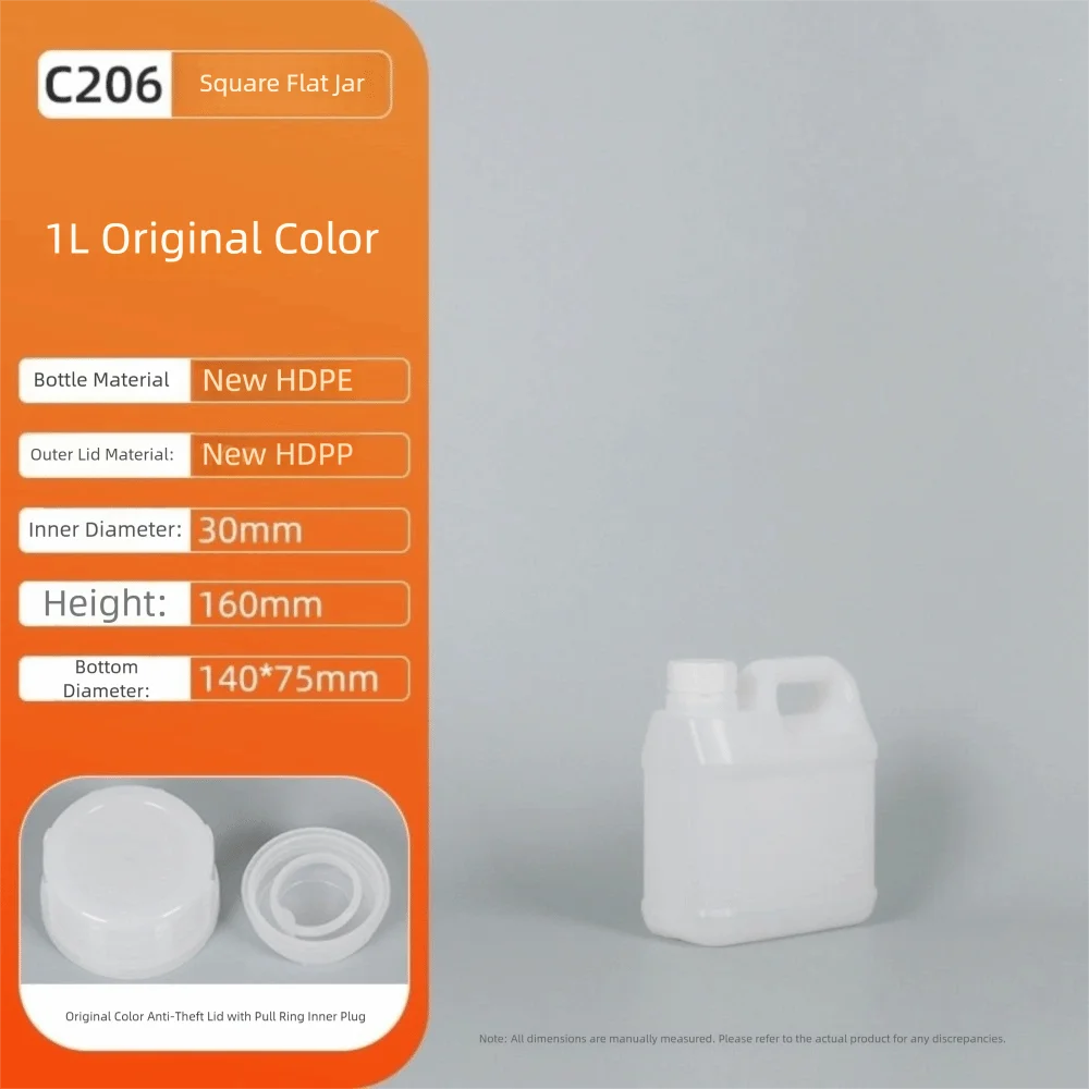 1/2/3/4/5/6/10L Plastic Airtight Bottle with Lid Food Grade HDPE Bucket Sealed Large-Capacity Storage Container Cleaning Essence Peaceful Pleasures Health and Wellness Transparent 1L