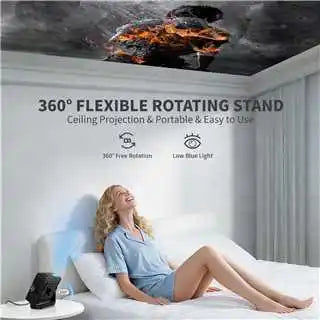 HM102 160ANSI Android 13 Smart Projector Auto Focus Native 1080P 4K Decode WiFi6 BT5.0 Portable Home Cinema Peaceful Pleasures Health and Wellness