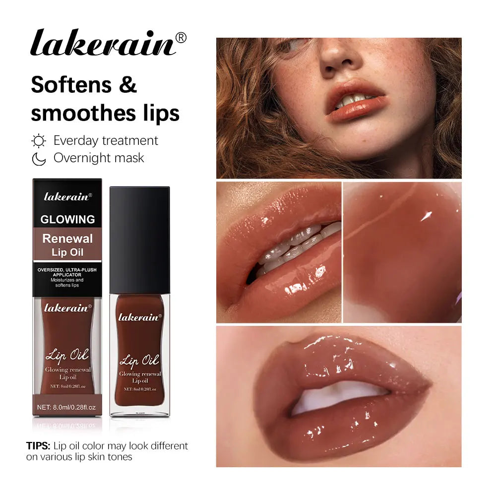 Lakerain moisturizing lip gloss oil moisturizing and plumping lip gloss oil sexy makeup bright color lip oil Peaceful Pleasures Health and Wellness